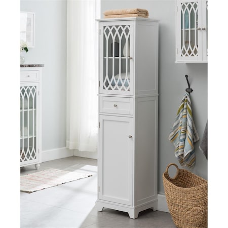 Doba-Bnt Newberry Tall Bathroom Cabinet - White, 64 x 17 x 14 in. SA2589325